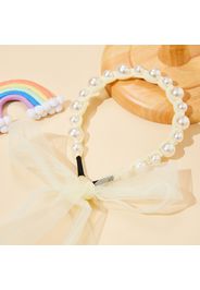 Pearl Streamer Long Ribbon Headband for Girls