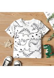 Toddler Boy Animal Dinosaur Print Short-sleeve Tee