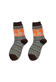 Women Vintage Style Socks Thick Warm Wool Blend Crew Socks