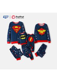 Justice League Family Matching DC Logo Top And Stars Allover Pants Christmas Sets