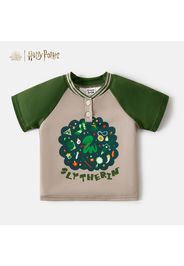 Harry Potter Baby Boy/Girl Graphic Button Up Raglan-sleeve T-shirt