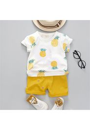 Pineapple Print Short-sleeve Baby Set