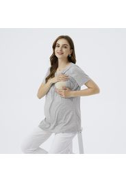 Nursing Stripe / Pure Color Short-sleeve Tee