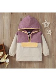 Toddler Girl Colorblock Zipper Hoodie Sweatshirt