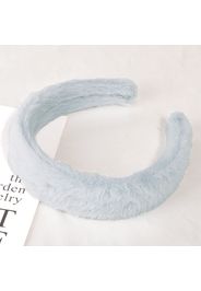 Women Pure Color Fluffy Fleece Headband Makeup Cosmetic Shower Hairband Hair Accessory