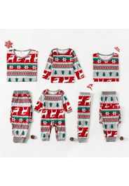 Family Matching Christmas Theme All Over Print Long-sleeve Pajamas Sets (Flame Resistant)