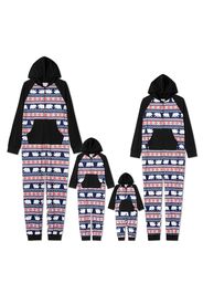 Family Matching Christmas Bear Print Hooded Onesies Pajamas Sets (Flame Resistant)