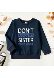 Toddler Graphic Letter Print Long-sleeve Pullover