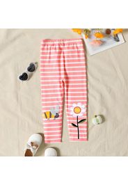 Toddler Girl Stripe Floral Bee/Unicorn Star Print Leggings