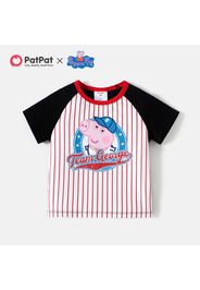 Peppa Pig Toddler Boy Stripe Short Raglan Sleeve Tee