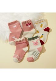 Baby / Toddler / Kid 5-pack Rabbit Print Socks