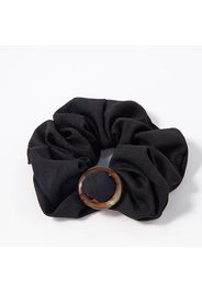 1-pack Women Round Decor Simple Solid Big Scrunchie Set