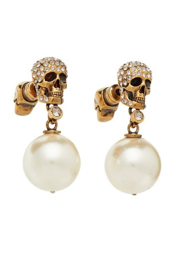 Pearl and Skull earrings