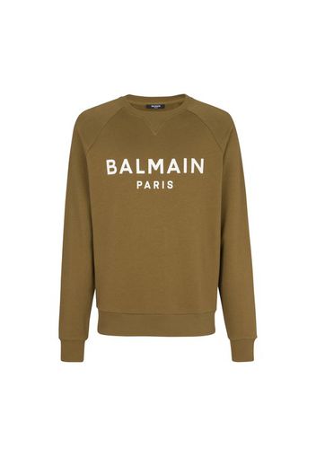 Balmain logo printed cotton sweatshirt