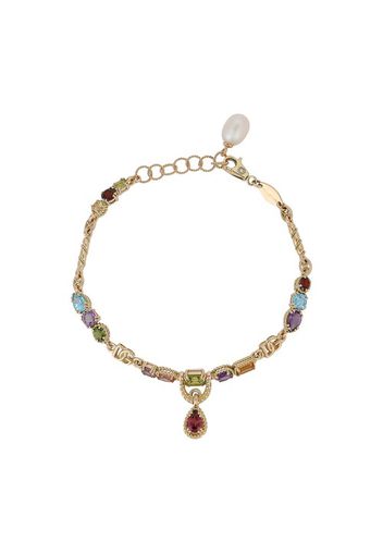 18kt yellow gold bracelet with mutlicolored fine gemstones