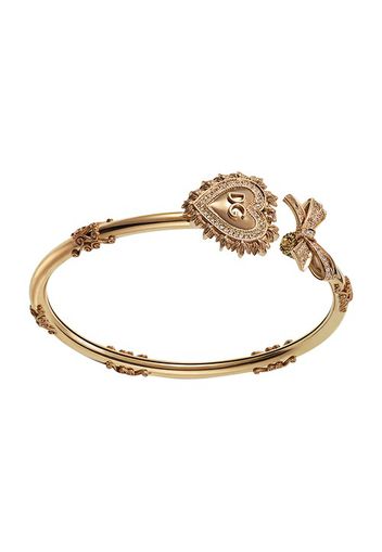 Devotion bracelet in yellow gold with diamonds