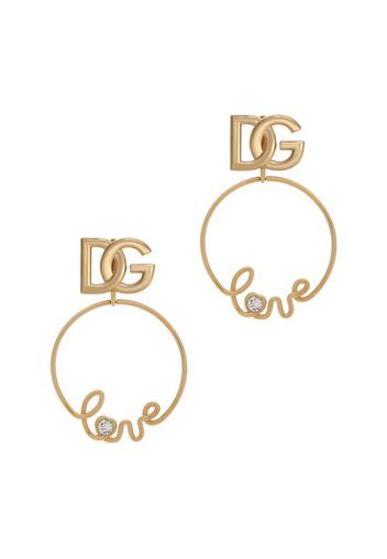 Clip-on love earrings with logo