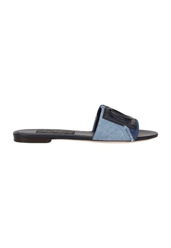 Patchwork denim Slides with DG logo