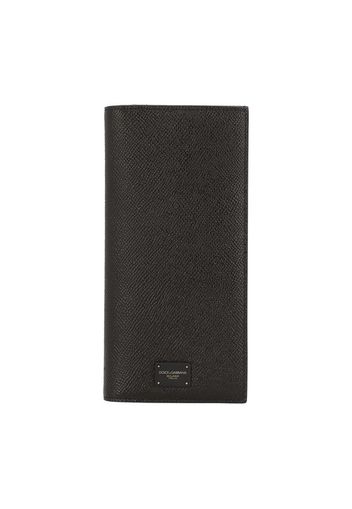 Calfskin vertical wallet