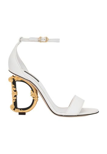 Nappa leather sandals with baroque DG detail