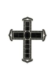 Cross ring with rhinestones