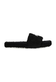 Terrycloth sliders with logo tag