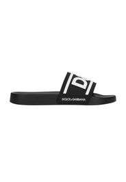 Rubber beachwear sliders with DG logo