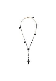 Tradition rosary in yellow gold with black sapphires