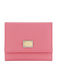 Dauphine calfskin wallet with branded tag