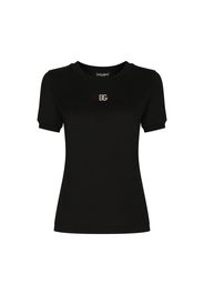 Jersey T-shirt with crystal DG embellishment