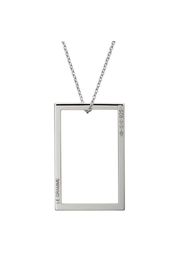 Necklace rectangle le 2,6g silver 925 slick polished