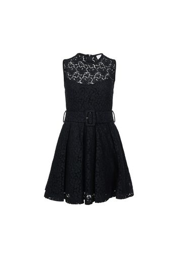 Lace pleated mini dress