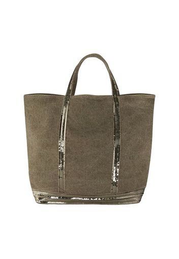 Linen and Sequins XL Cabas Tote