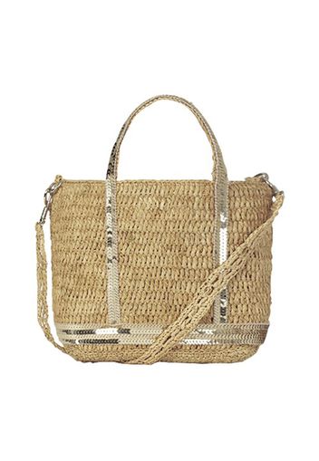 Raffia and sequins XS Cabas Tote