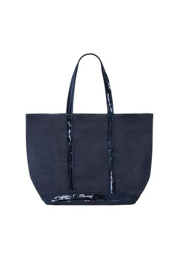 Linen and Sequins L Cabas Tote