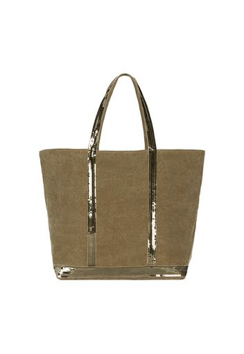 Linen and Sequins L Cabas Tote