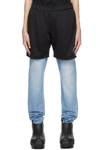 1017 ALYX 9SM Blue & Black Layered Jeans