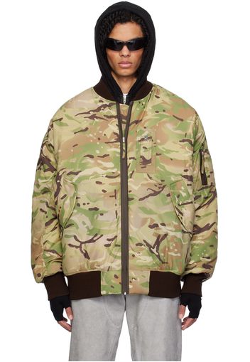 1017 ALYX 9SM Green Oversized Camo Bomber Jacket