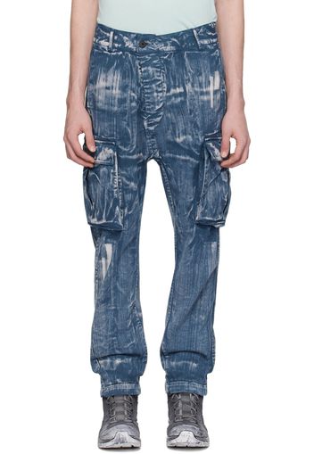 11 by Boris Bidjan Saberi Blue P21B Denim Cargo Pants