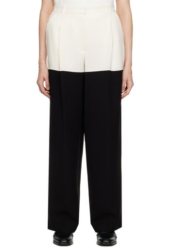 3.1 Phillip Lim Off-White & Black Colorblock Trousers