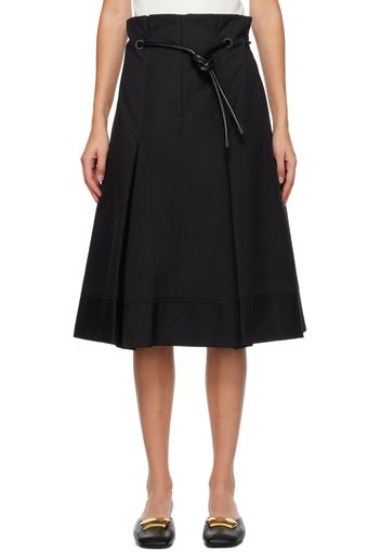 3.1 Phillip Lim Black Origami Midi Skirt