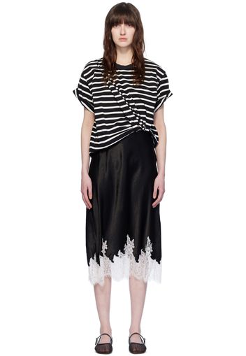 3.1 Phillip Lim Black & White Layered Midi Dress