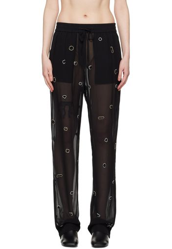 3.1 Phillip Lim Black Halo Embroidered Trousers