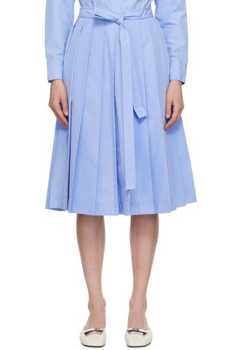 3.1 Phillip Lim Blue Belted Midi Skirt