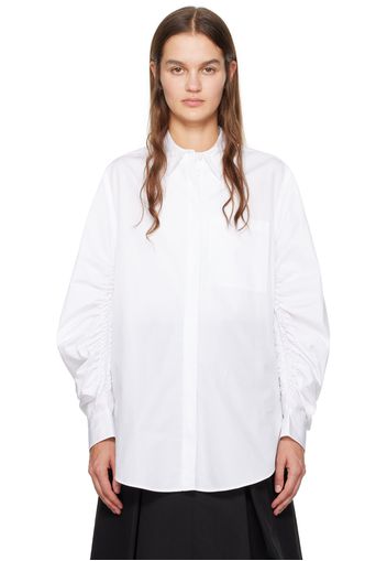 3.1 Phillip Lim White Gathered Shirt