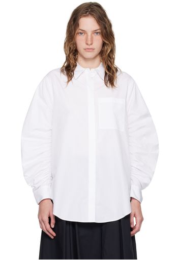 3.1 Phillip Lim White Gathered Sleeve Shirt