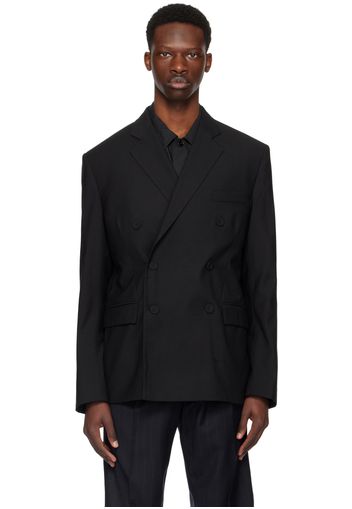 424 Black Double-Breasted Blazer