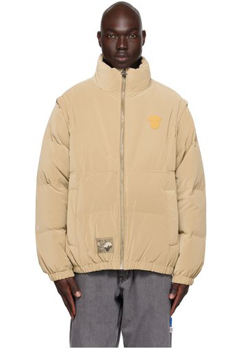 AAPE by A Bathing Ape Beige Convertible Down Jacket