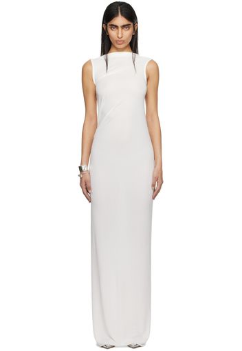 Aaron Esh SSENSE Exclusive White Gathered Maxi Dress