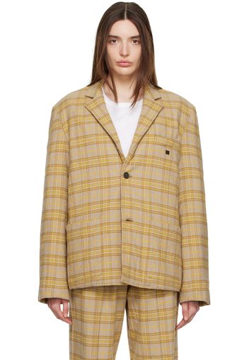 Acne Studios Brown Check Blazer